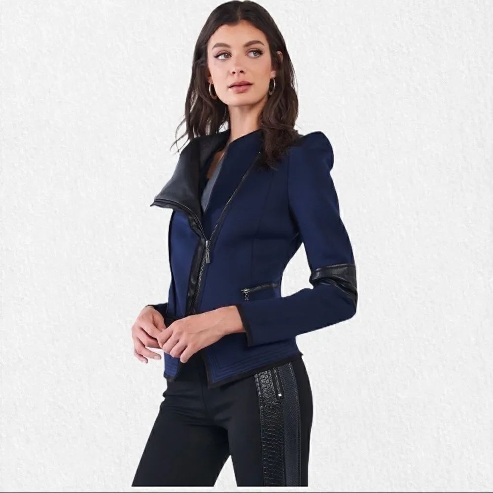 Vegan Leather Fall Moto Jacket - Picture 4 of 8